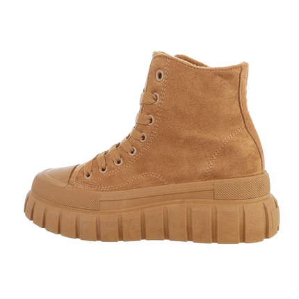 Damen High-Sneakers - camel