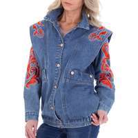 Damen Jeansjacke von White ICY - bluered