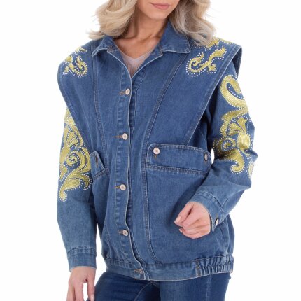 Damen Jeansjacke von White ICY Gr. S/36 - blueyellow