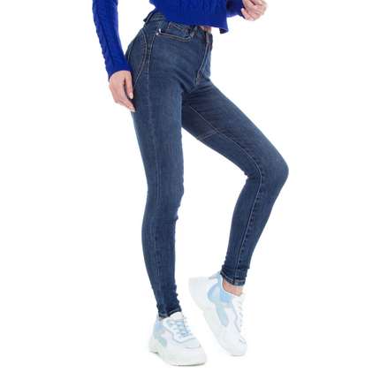 Damen High Waist Jeans von Laulia - blue