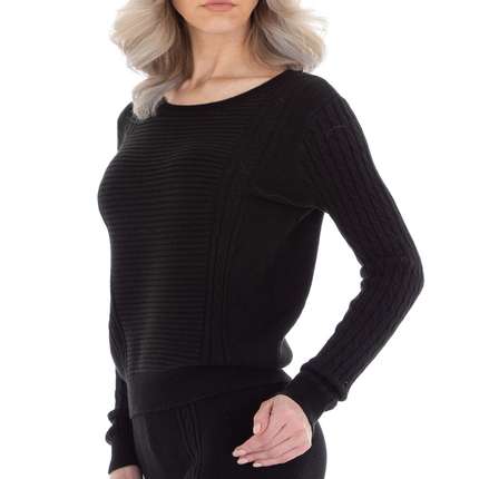 Damen Strickpullover von JCL Gr. One Size - black