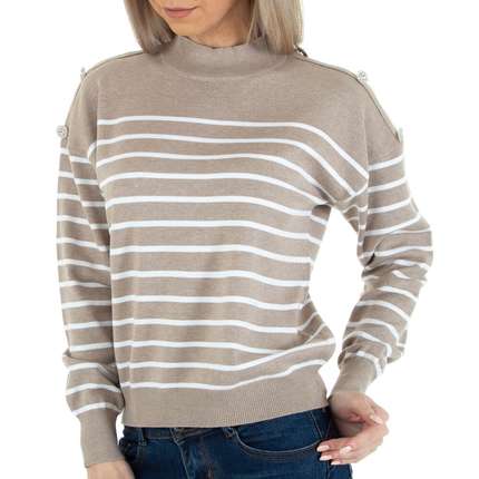 Damen Strickpullover von EMMASH - beige