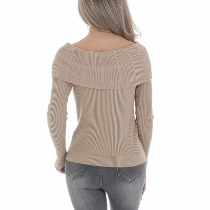 Damen Strickpullover von EMMASH - taupe