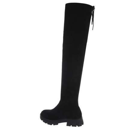 Damen Overknee-Stiefel - black