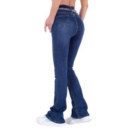 Damen Bootcut Jeans von Laulia - blue