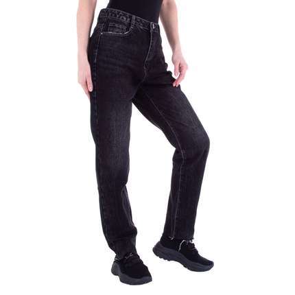 Damen Straight Leg Jeans von Laulia - black