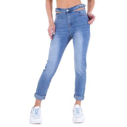 Damen High Waist Jeans von Laulia - blue