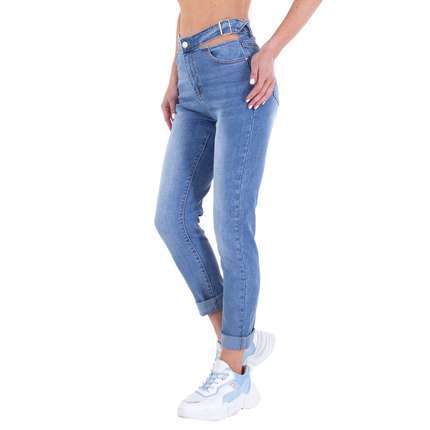 Damen High Waist Jeans von Laulia - blue