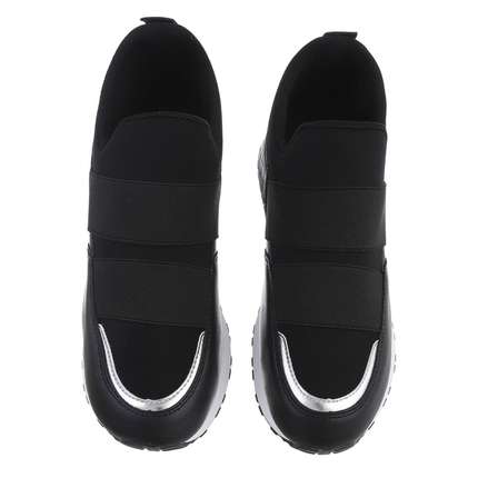 Damen Low-Sneakers - blacksilver