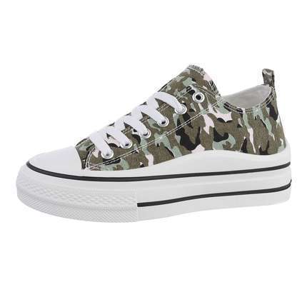Damen Low-Sneakers - camouflage Gr. 36