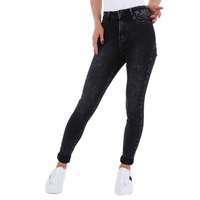 Damen High Waist Jeans von Gollop - black