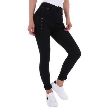 Damen High Waist Jeans von Gallop - black