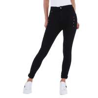 Damen High Waist Jeans von Gallop - black