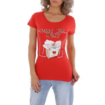 Damen T-Shirt von GLO-STORY - red