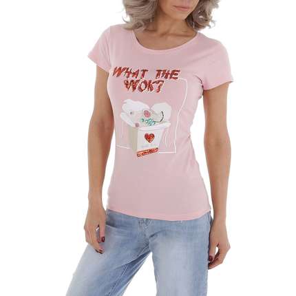 Damen T-Shirt von GLO-STORY - rose