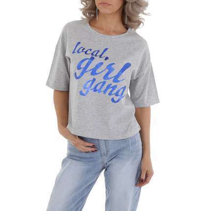 Damen T-Shirt von GLO-STORY Gr. L/40 - grey