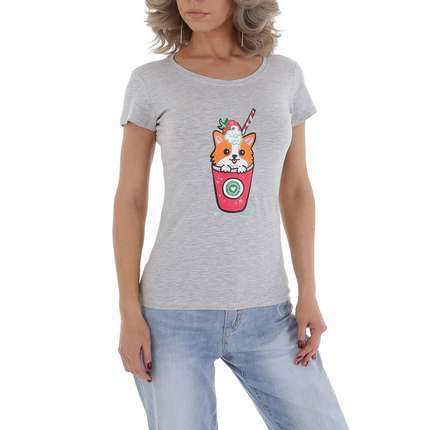 Damen T-Shirt von GLO-STORY - grey
