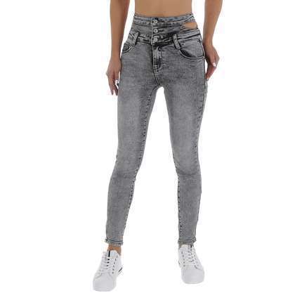 Damen High Waist Jeans von Denim Life - grey