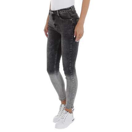 Damen High Waist Jeans von Denim Life - DK.grey