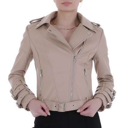 Damen Bikerjacke von Noemi Kent - beige