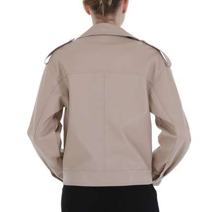 Damen Bikerjacke von Emma & Ashley - beige