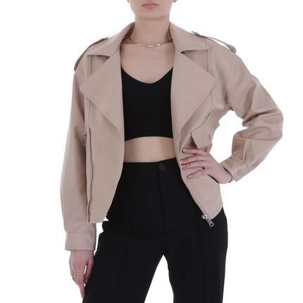 Damen Bikerjacke von Emma & Ashley - beige