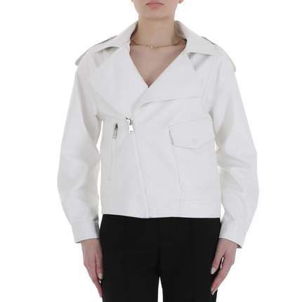 Damen Bikerjacke von Emma & Ashley - white