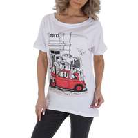 Damen T-Shirt von GLO STORY Gr. One Size - white
