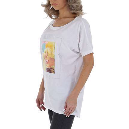 Damen T-Shirt von GLO STORY Gr. One Size - white