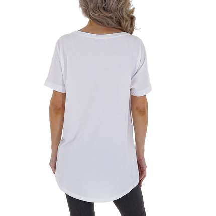 Damen T-Shirt von GLO STORY Gr. One Size - white