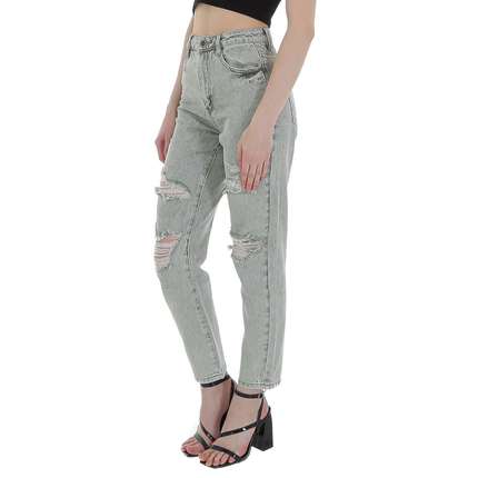 Damen High Waist Jeans von Laulia - L.green