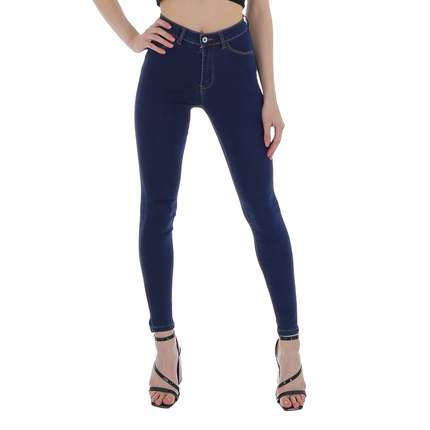 Damen High Waist Jeans von Laulia - DK.blue