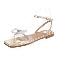 Damen Flache Sandalen - gold