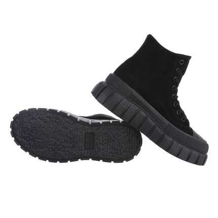 Damen Schnrstiefeletten - allblack