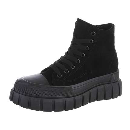 Damen Schnrstiefeletten - allblack Gr. 36