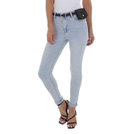 Damen High Waist Jeans von Laulia - L.blue