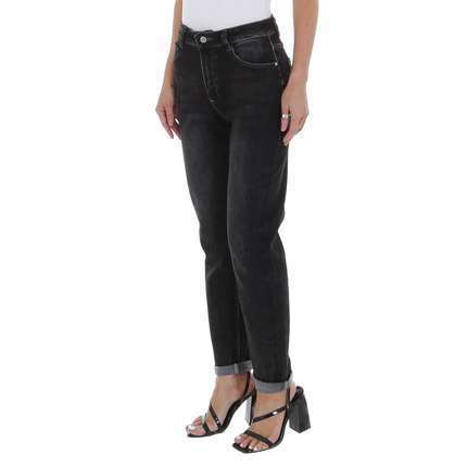 Damen High Waist Jeans von Laulia - black