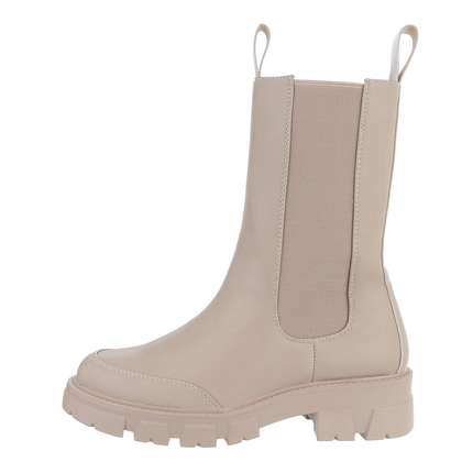 Damen Chelsea Boots - beigepu