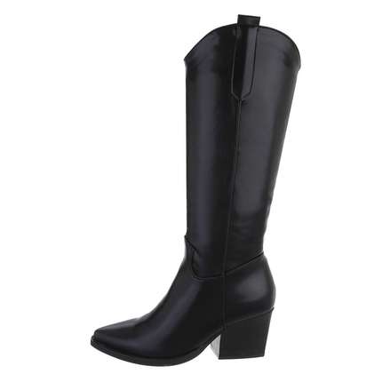 Damen Western- & Bikerboots - blackpu Gr. 36