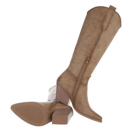 Damen Western- & Bikerboots - khakipu