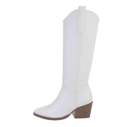 Damen Western- & Bikerboots - whitepu