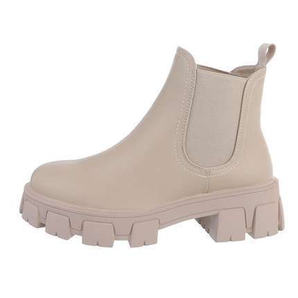 Damen Chelsea Boots - beigepu Gr. 40