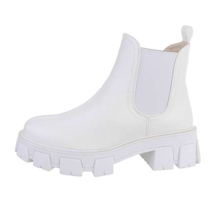Damen Chelsea Boots - whitepu Gr. 38