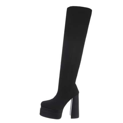 Damen Overknee-Stiefel - black