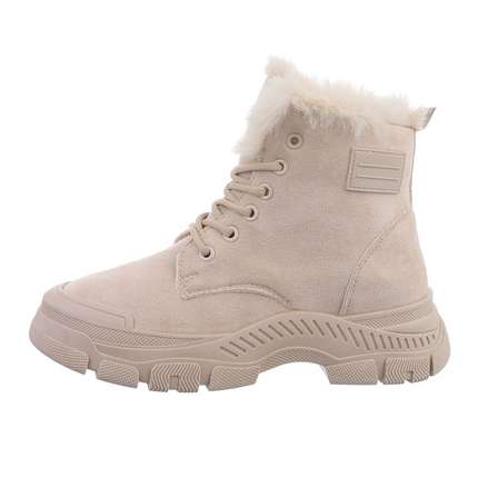 Damen Schnürstiefeletten - beige