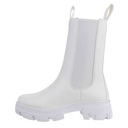 Damen Chelsea Boots - whitepu Gr. 38