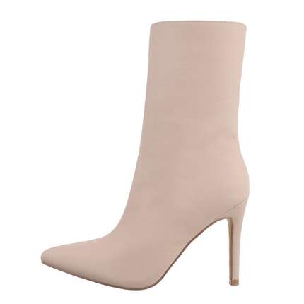 Damen High-Heel Stiefeletten - nude Gr. 38