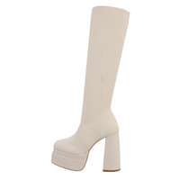 Damen High-Heel Stiefel - beige