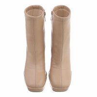 Damen High-Heel Stiefeletten - nude