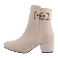 Damen High-Heel Stiefeletten - beige